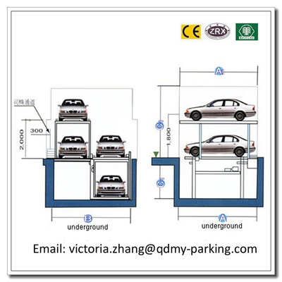 الصين 2-3 مستويات ركن السيارات تحت الأرض مصعد ركن حفرة ميكانيكي ركن السيارات المزود