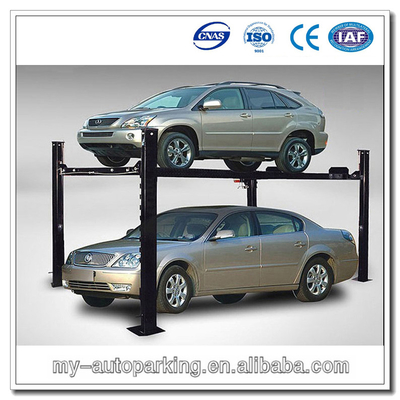 الصين نظام مواقف السيارات المزدوجة 4 Post Hydraulic Garage Car Lift المزود