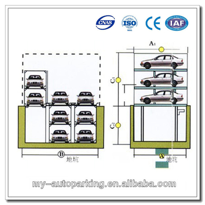 الصين -1+1، -2+1، -3+1 تصميم حفرة نظام وقوف السيارات المزود