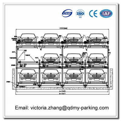 الصين -1+2 (3 طوابق) تصميم حفرة نظام وقوف الألغاز بطاقة ذكية معدات وقوف السيارات المزود