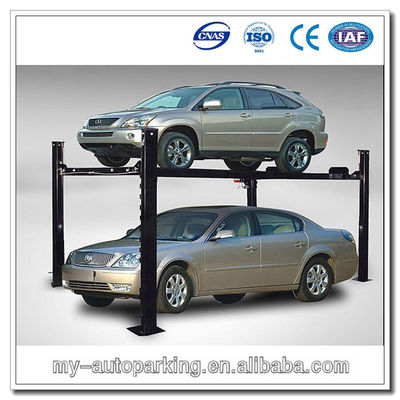 نظام مواقف السيارات المزدوجة 4 Post Hydraulic Garage Car Lift
