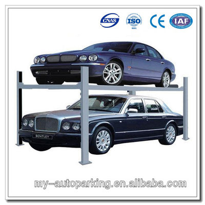 نظام ركن سيارات مزدوج 4 Post 2 Level Parking Lift